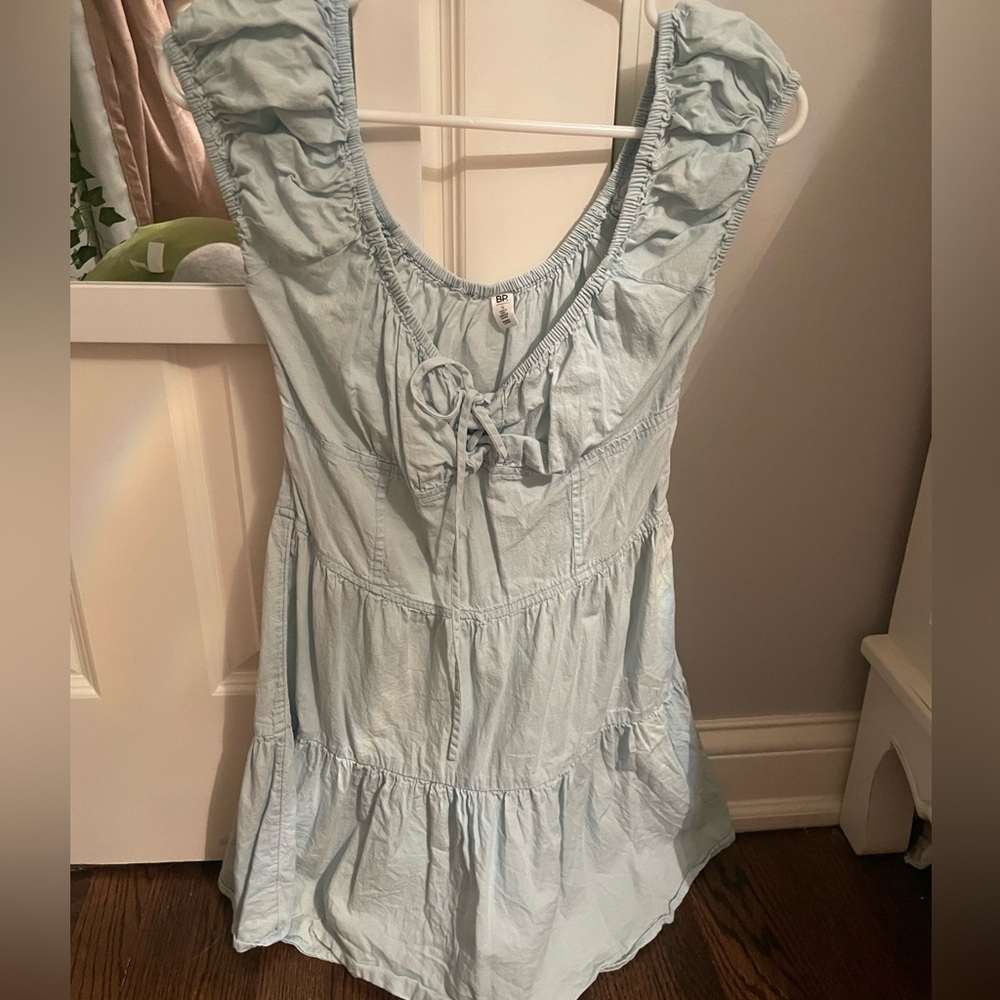Urban Outfitters BP. Baby Blue Puff Sleeve Corset Dresss